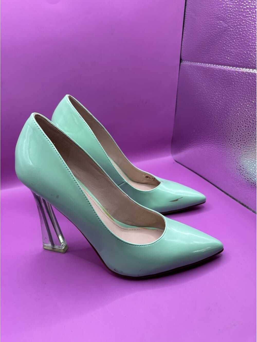 Nine WestMint Green 70S Inspired Heel Size 7 M